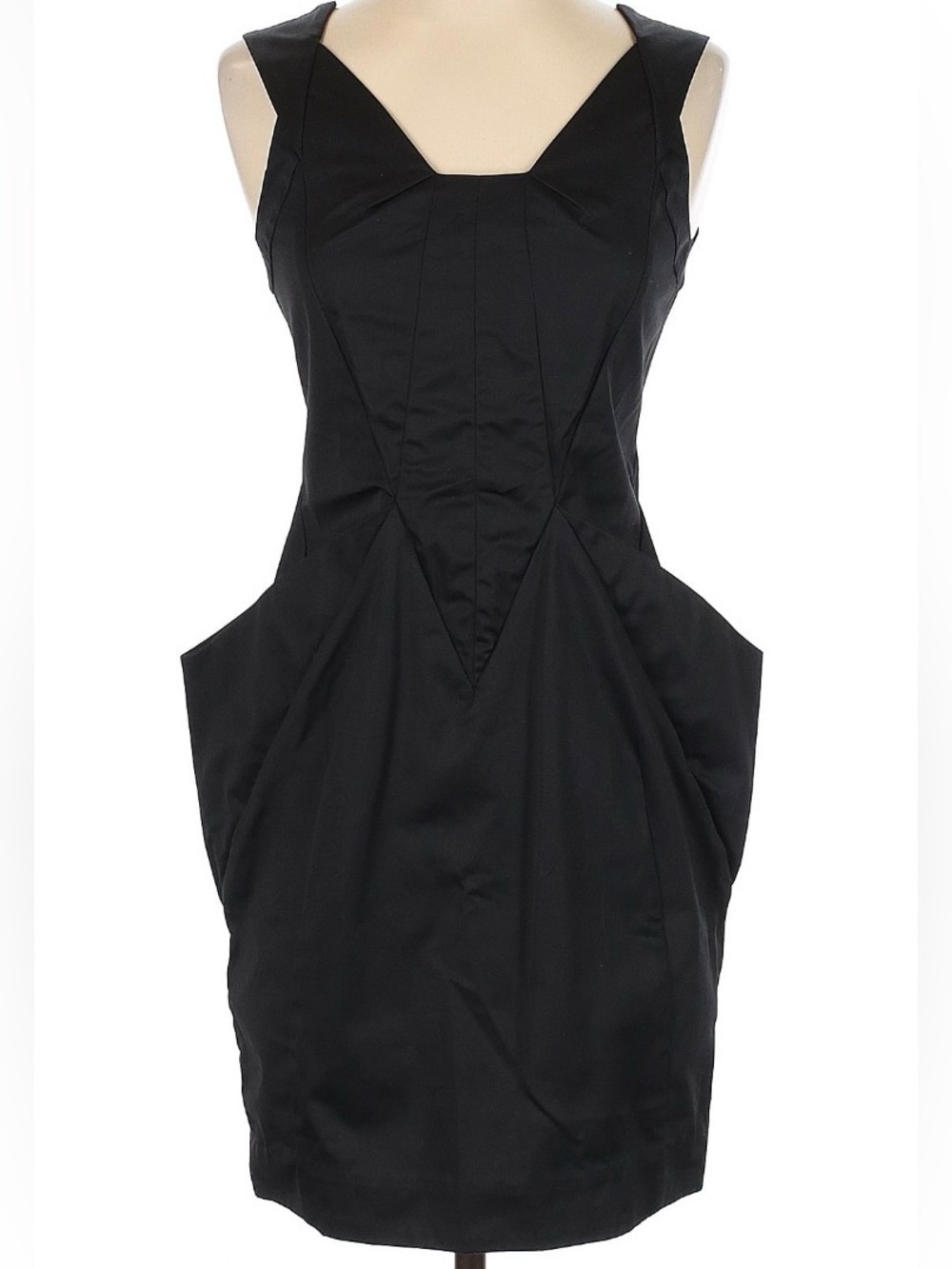 JBNY Unique Avant- Garde Black Structured Cocktail/Social Dress